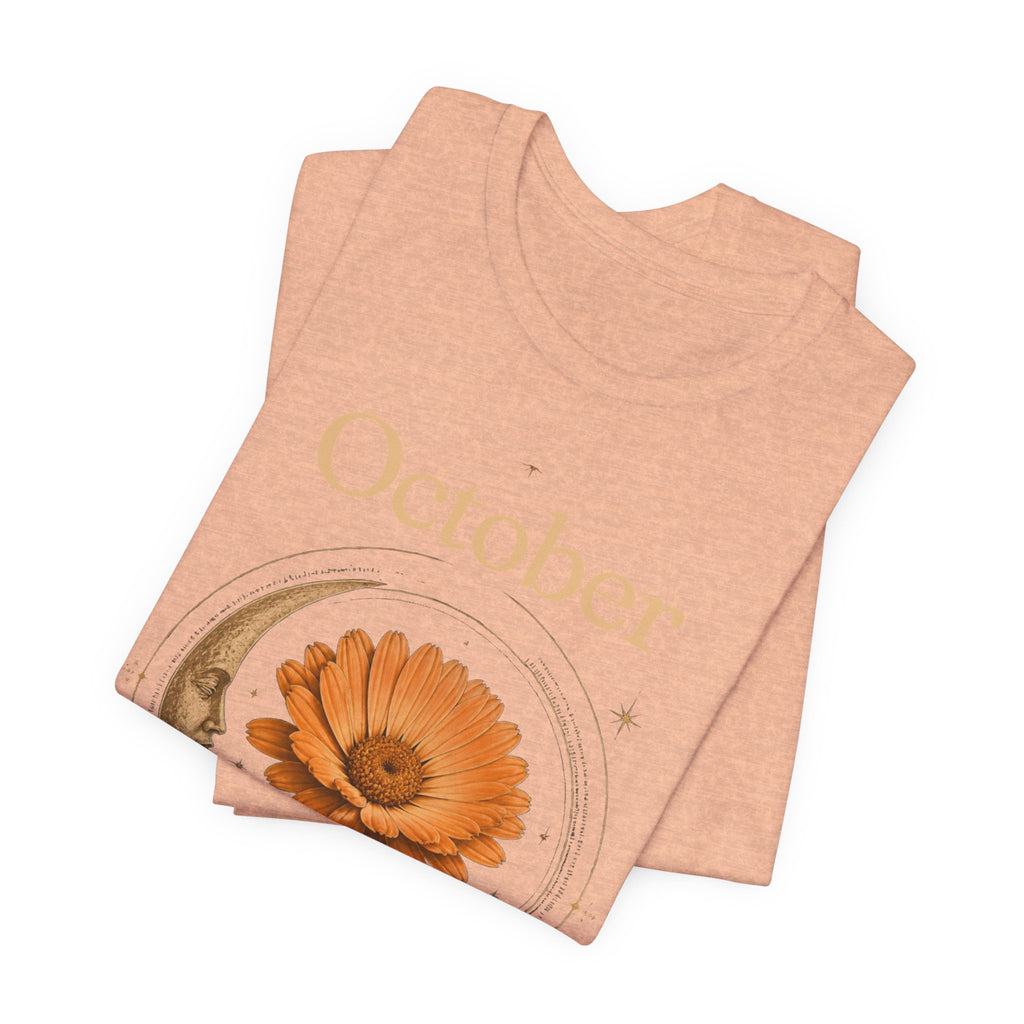 October Birth Flower Calendula T‑Shirt – Floral Birth Month Tee