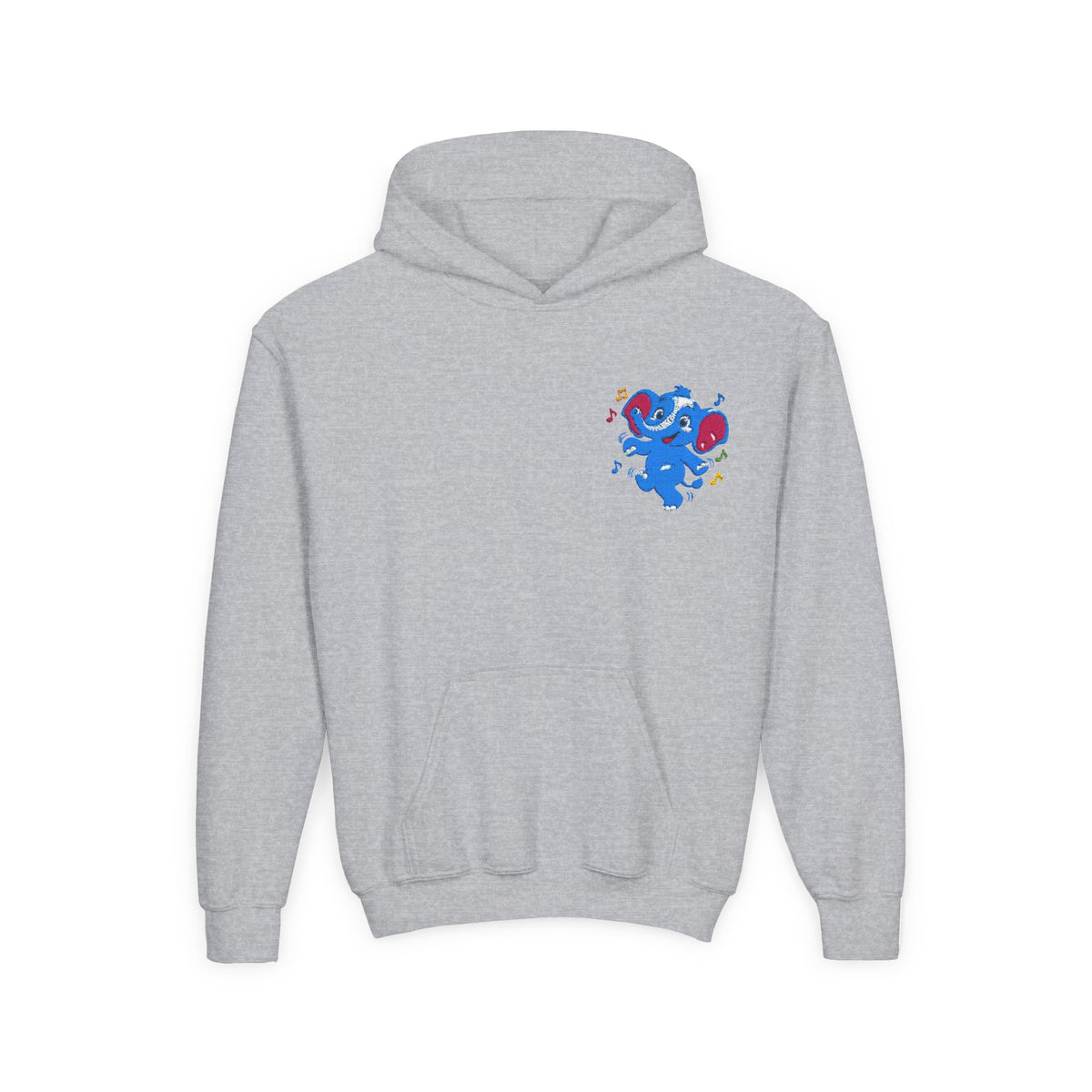 Kids Patriotic Elephant Hoodie – Blue Red USA Spirit Youth Sweatshirt