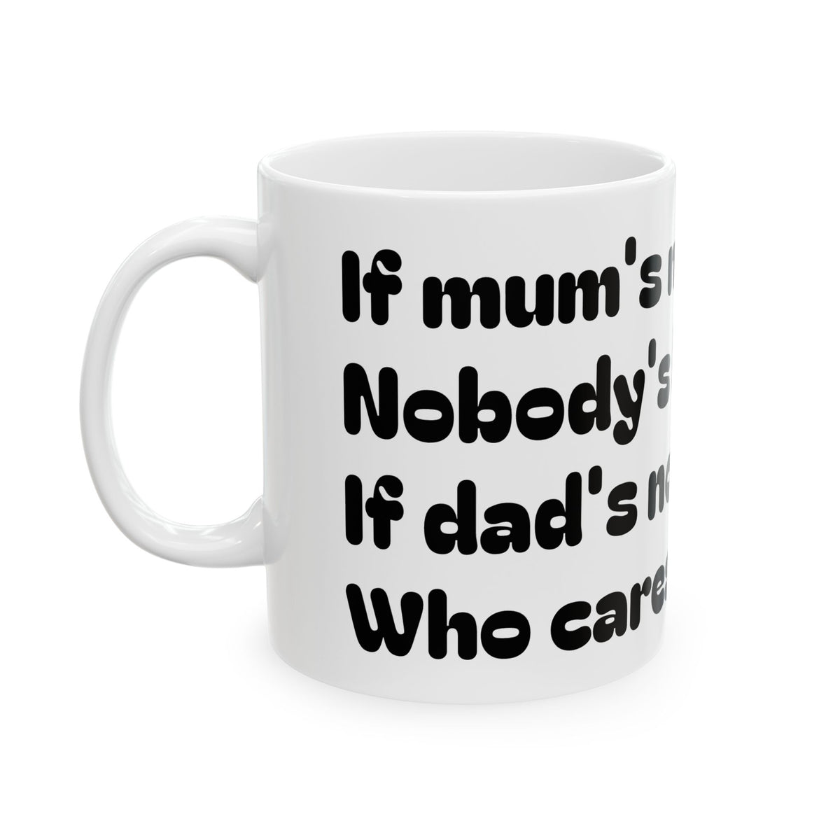 Funny Ceramic Mug — “If Mom’s Not Happy, Nobody’s Happy” (11oz & 15oz)