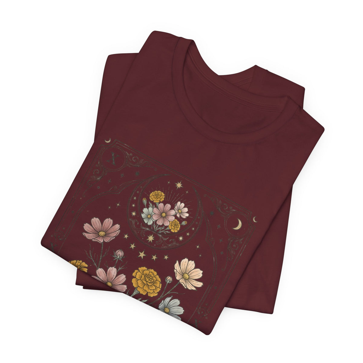 Libra & Scorpio Floral Zodiac T‑Shirt — Botanical Horoscope Tee