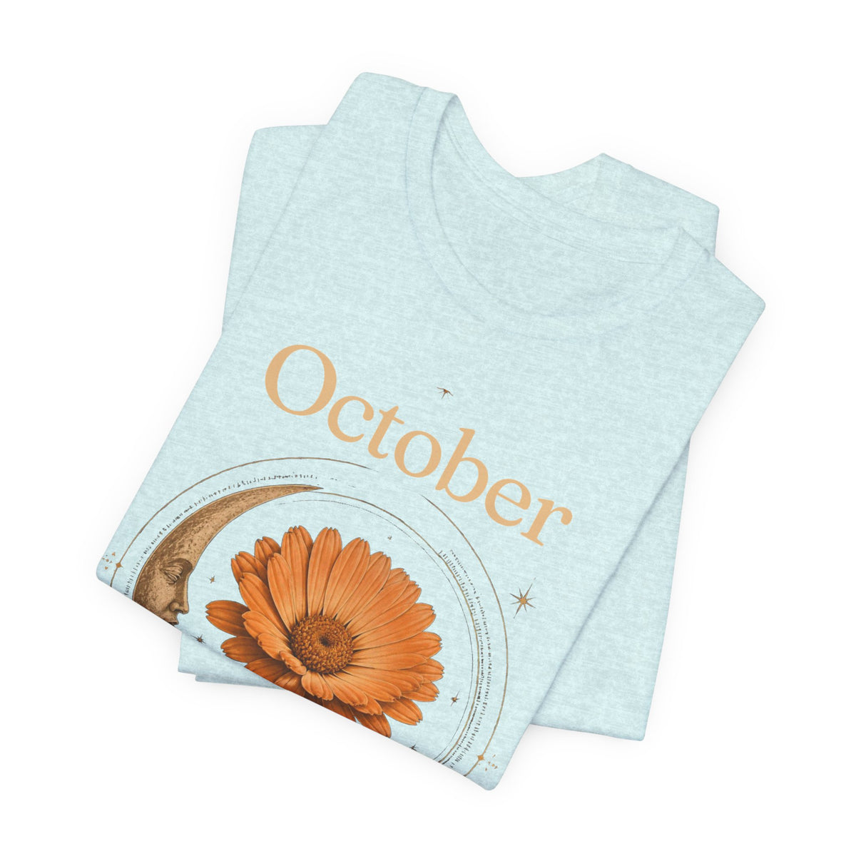 October Birth Flower Calendula T‑Shirt – Floral Birth Month Tee