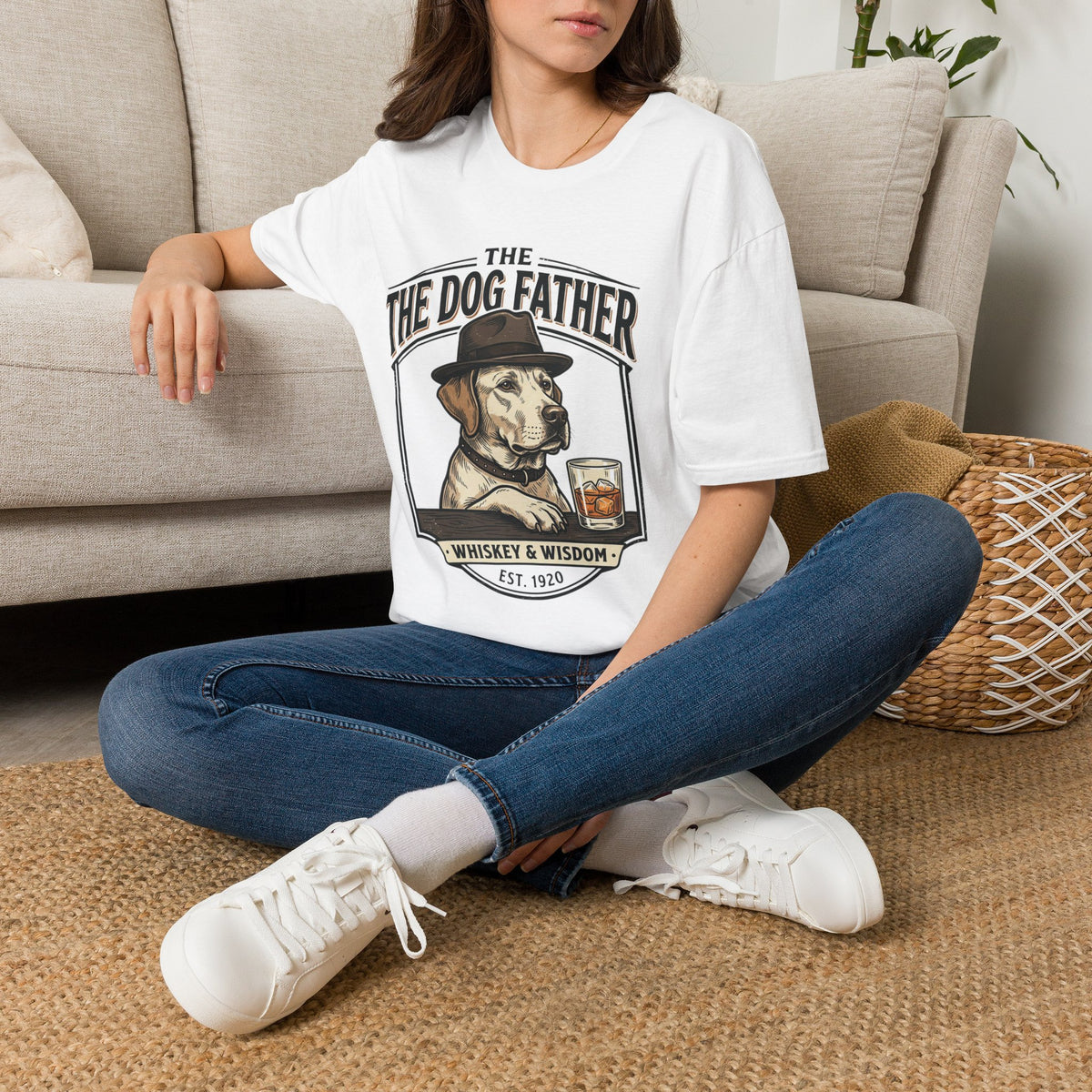 The Dog Father graphic T-Shirt | Whiskey & Wisdom dog illustration