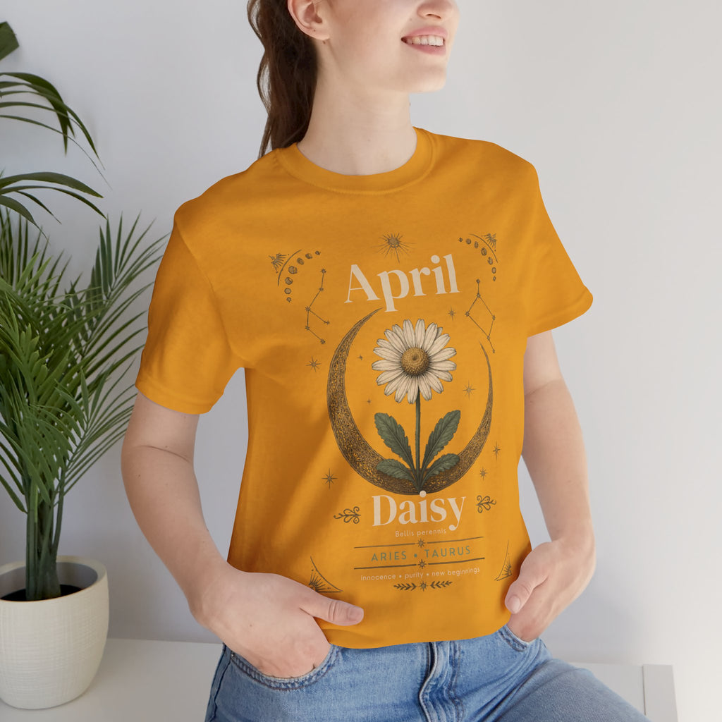 April Birth Flower Tee | Daisy Botanical Design | Birthday Gift