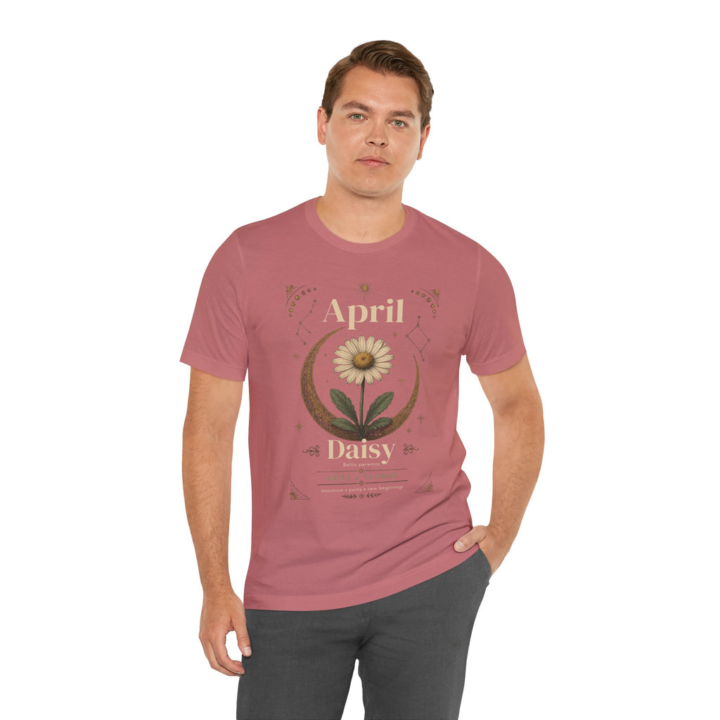 April Birth Flower Tee | Daisy Botanical Design | Birthday Gift