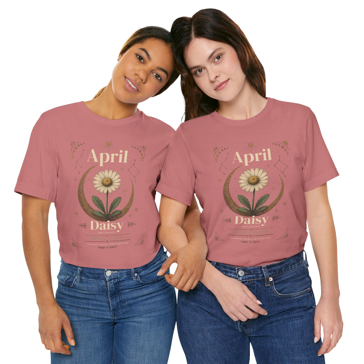 April Birth Flower Tee | Daisy Botanical Design | Birthday Gift