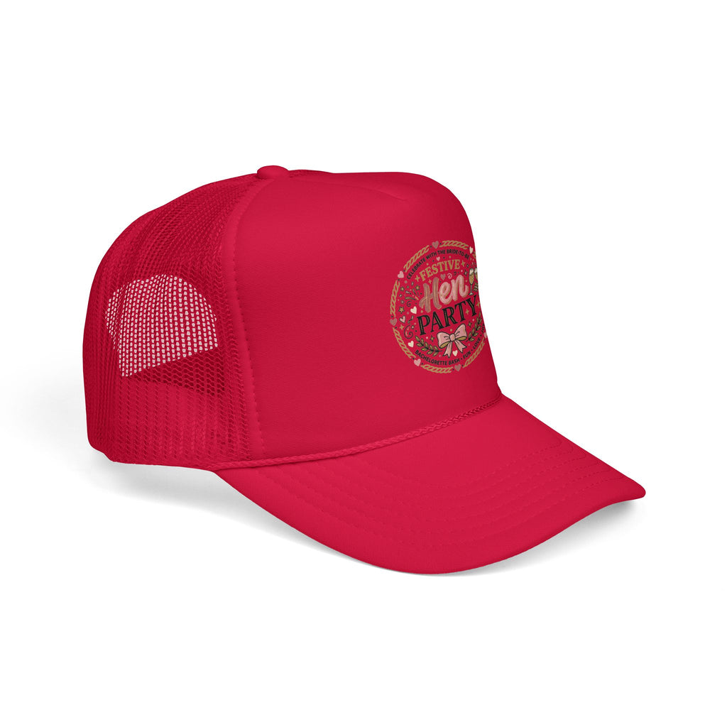 Hen Party Festive Foam Trucker Hat | Floral Wreath Design