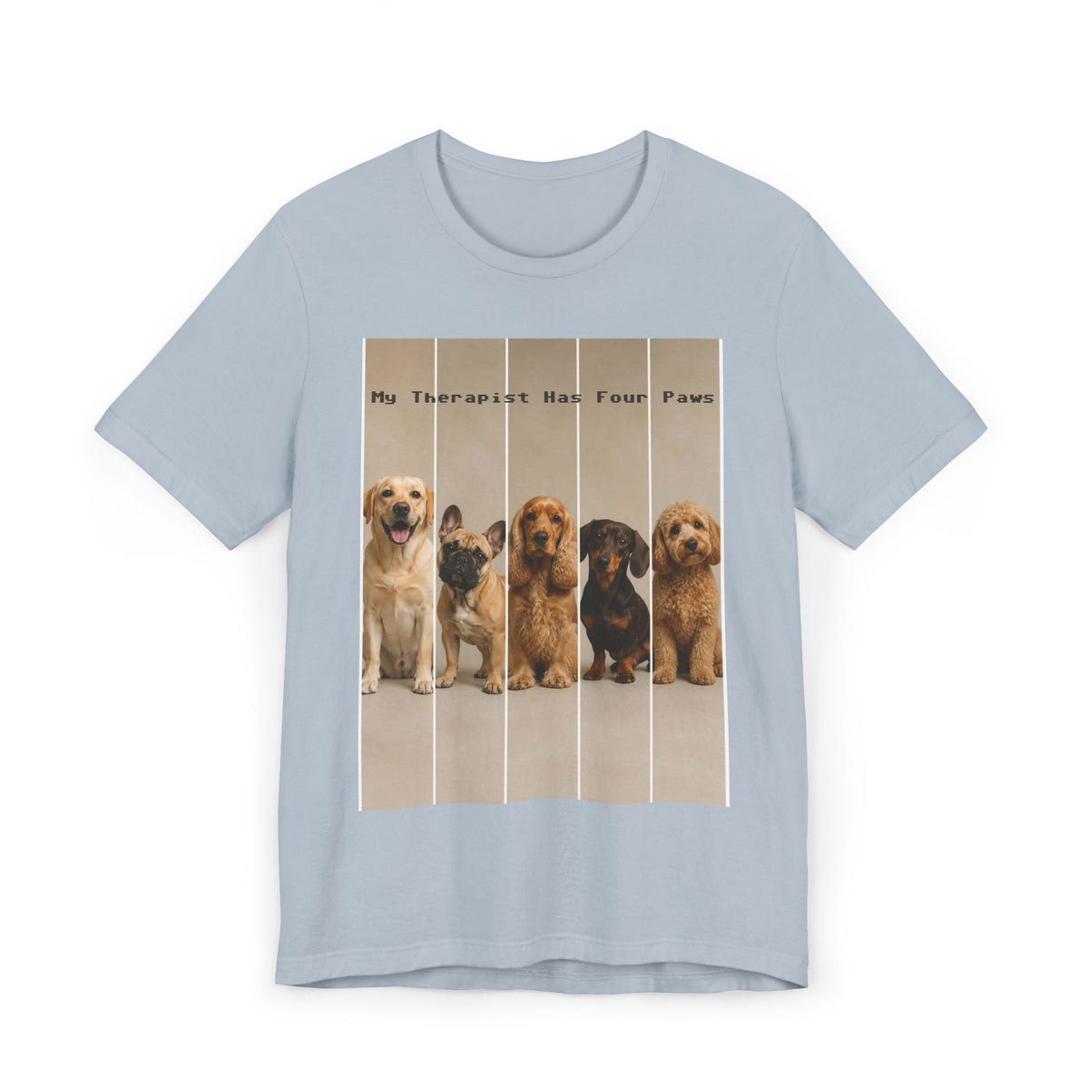 Dog Therapist T‑Shirt — "My Therapist Has Four Paws" Cute Puppy Graphic Tee