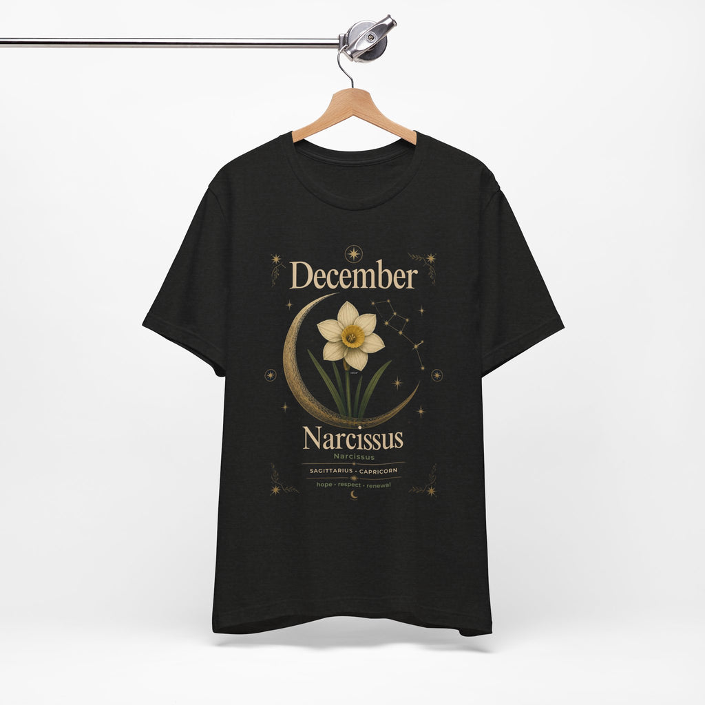 December Birth Flower - Narcissus T‑Shirt — Birth Month Flower Tee