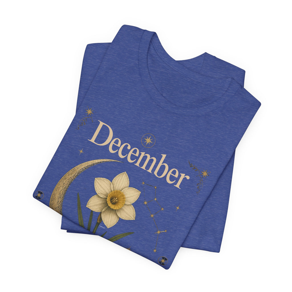December Birth Flower - Narcissus T‑Shirt — Birth Month Flower Tee