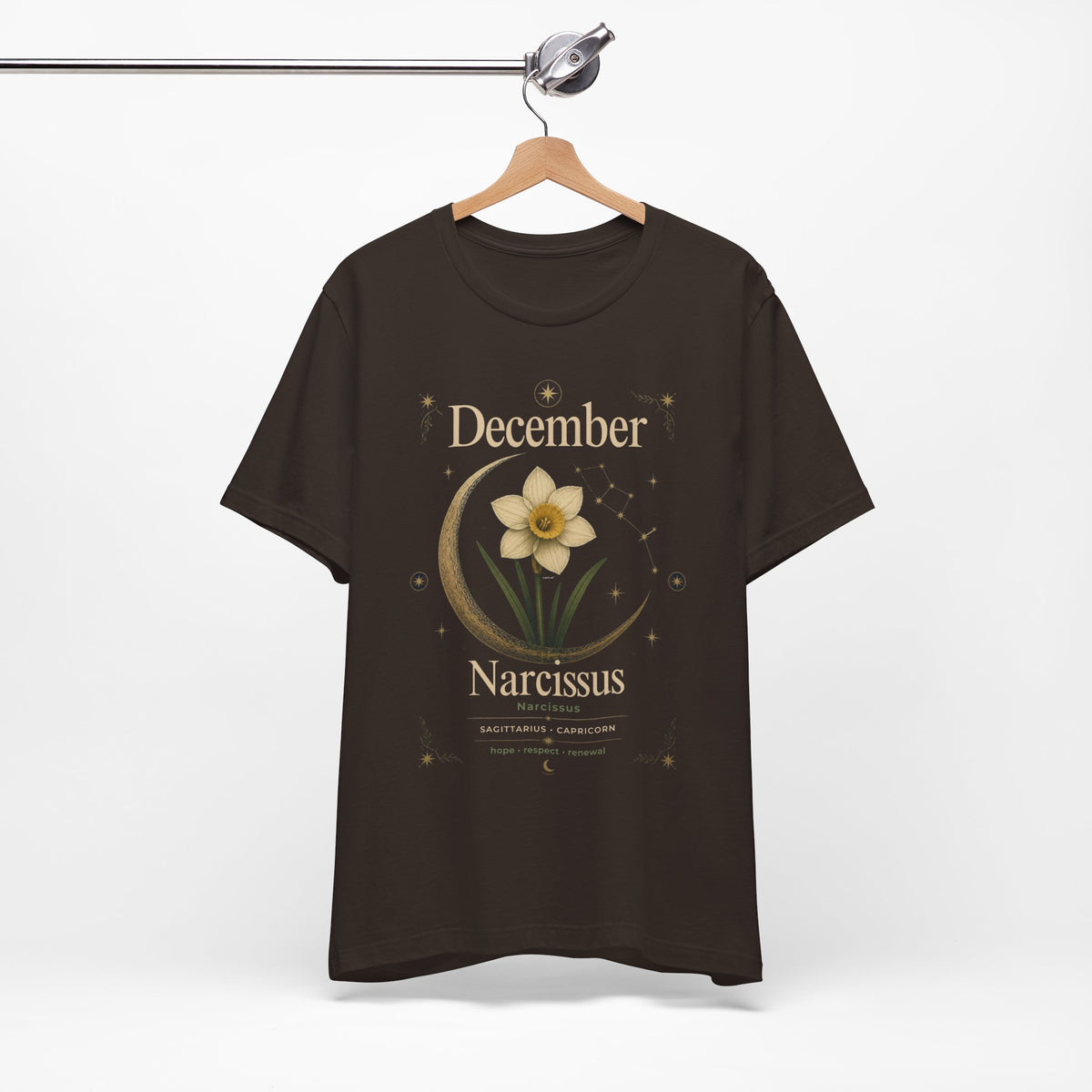 December Birth Flower - Narcissus T‑Shirt — Birth Month Flower Tee