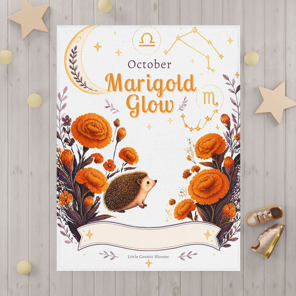 October Birth Marigold Glow Baby Blanket