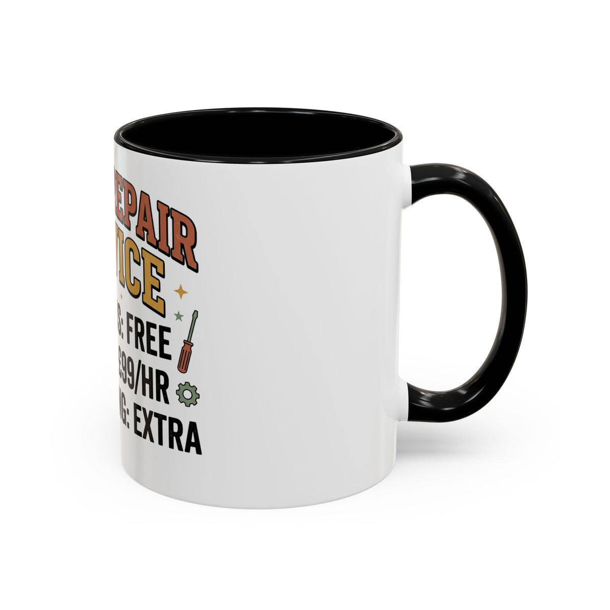 Dad's Repair Service Mug | Funny Diagnostic Labour Rate Coffee Mug