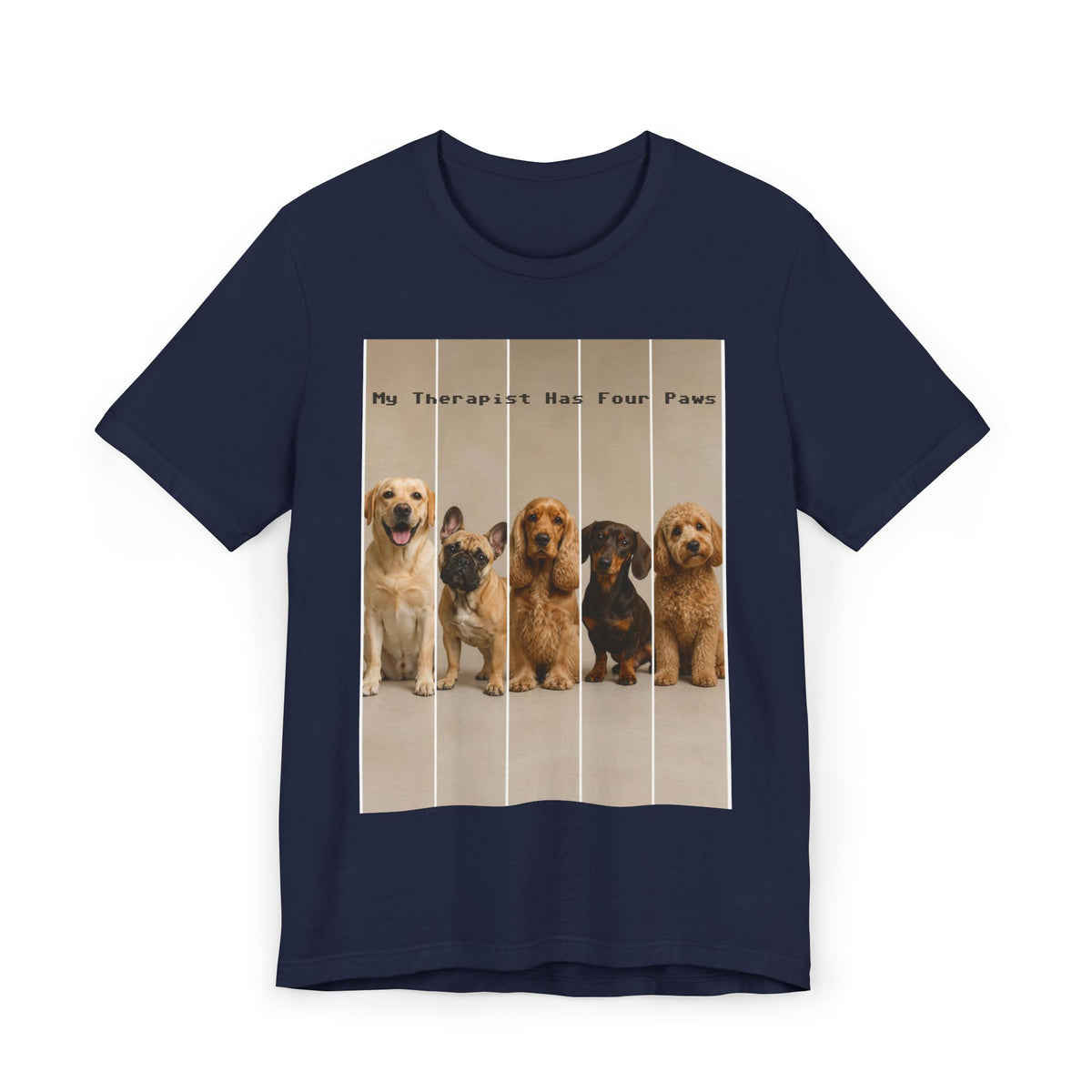Dog Therapist T‑Shirt — "My Therapist Has Four Paws" Cute Puppy Graphic Tee