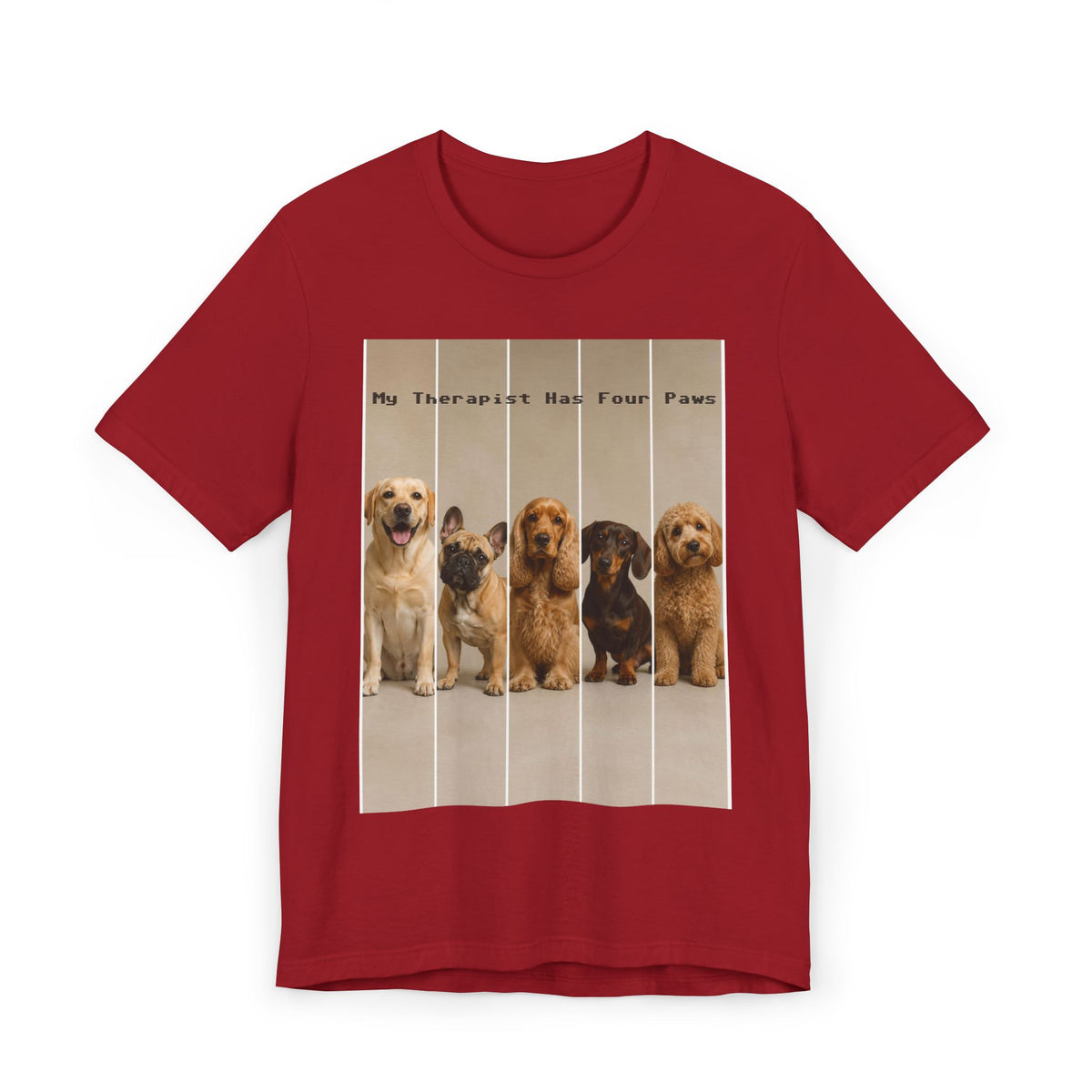 Dog Therapist T‑Shirt — "My Therapist Has Four Paws" Cute Puppy Graphic Tee