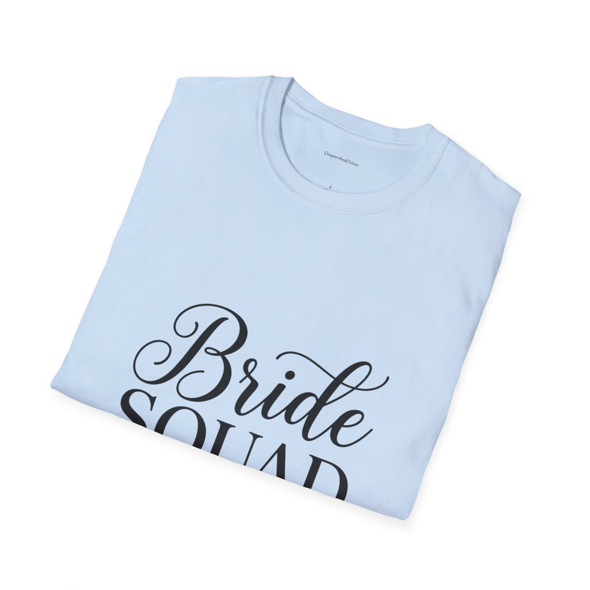 Bride Squad T-Shirt — Bachelorette Party Bridesmaid Tee with Champagne Icons