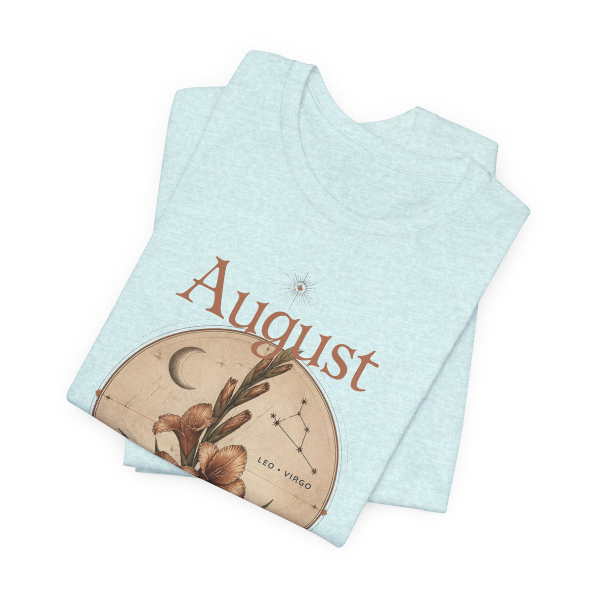 August Birth Flower Gladiolus Floral Tee