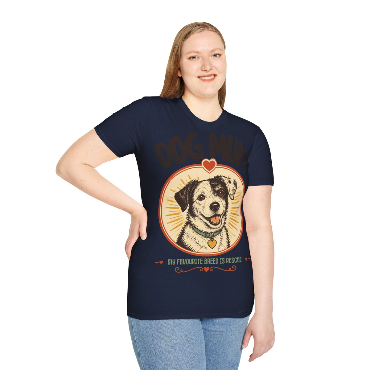 Dog Mum shirt | Rescue dog illustration T-Shirt