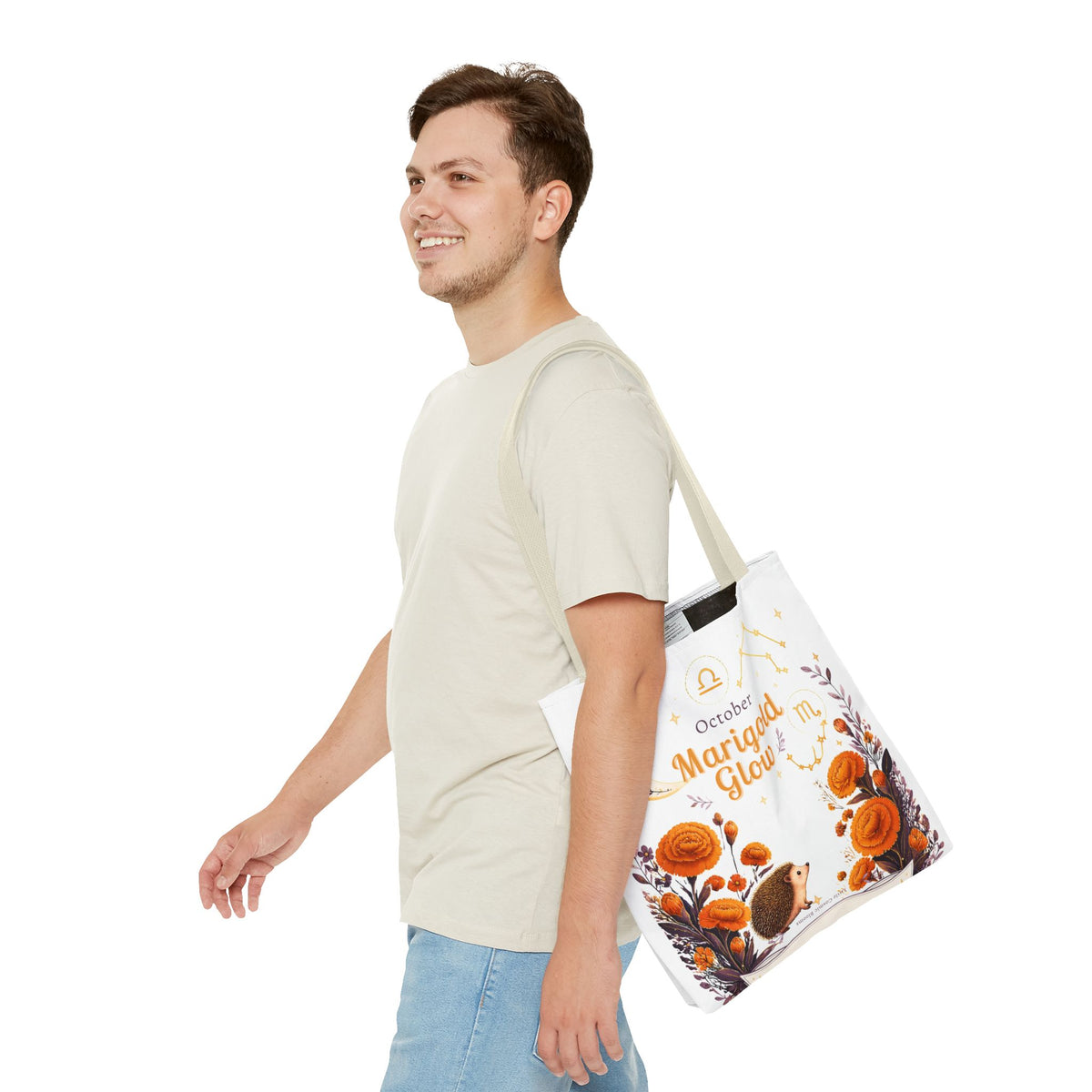 October Birth Flower - Marigold Glow Tote Bag (AOP)