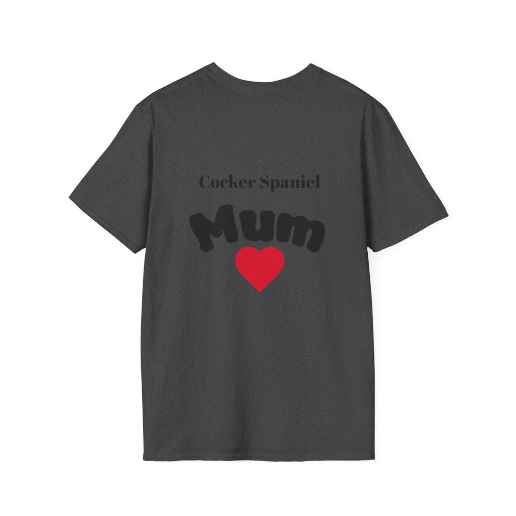 Cocker Spaniel Dog Mum T-Shirt — Dog Mom Graphic Tee with Photo Print